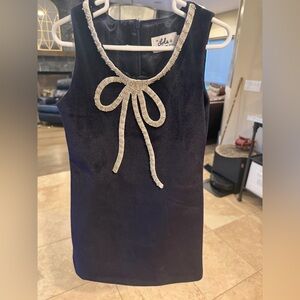 Lola + The Boys Navy Dress with Silver Trim